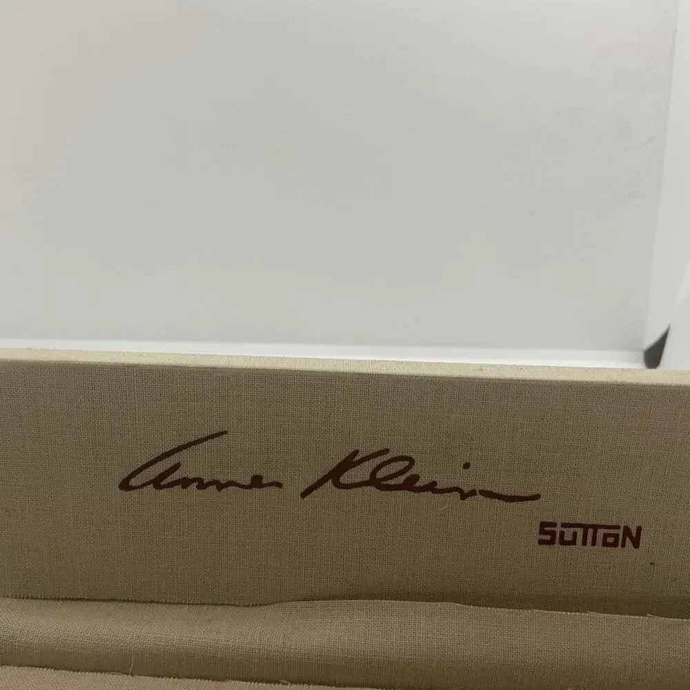 Anne Klein Women’s Sutton Watch Gold Tone 22 mm Calf Leather Band Original Box